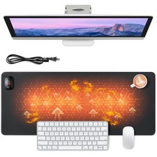 Heated Mouse Pad, Warm Desk Pad,Heated Large Desk Mat with 3 Levels Heating,G picture