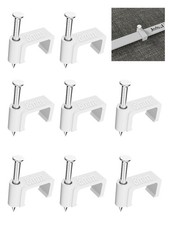 Cable Clips 200Pcs 8mm Nail in Clips for Flat Ethernet Cables Wall Clips Cabl... picture