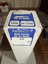 Alliance Max 36# Wide Format Coated Bond  Ink Jet Paper NEW,  Sealed 24” X 100” picture