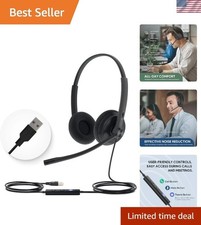Lightweight UH34 USB-A Wired Headset with Inline Controls for Professionals picture