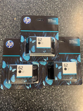 Genuine HP 62 Black Ink Cartridges 3-pack C2P04AN Exp Jan 2025  New picture
