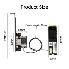 M.2 B+M Key 10Gbps Ethernet Adapter AQC113 Chip RJ45 Desktop Gaming LAN Card PC picture