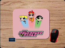 POWERPUFF GIRLS INSPIRED PINK CUSTOM PC MOUSE PAD DESK MAT HOME OFFICE WORK GIFT picture