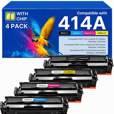 414A Toner Cartridge 4 Pack With Chip for 414A 414X M454dn M455dn M479fdw picture