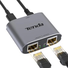 Tenda Gigabit Ethernet Splitter 1 to 2, RJ45 Internet Splitter High Speed picture