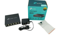 TP-Link TL-SG105E 5-Port Gigabit Easy Smart Switch Metal Hub Desktop Wall Mount picture