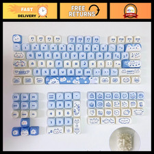 Cute Blue Cat PBT Doubleshot Keycap for Mechanical Keyboards - MOA Profile picture