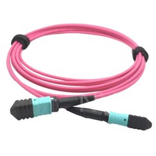 1M‑10M OM4 12-Core MPO Female to Female Type‑B Multimode Patch Cable LSZH picture