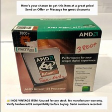 AMD Athlon 64 3800+ 2.4GHz CPU Boxed - ADA3800CWBOX Socket AM2 Orleans New NOS picture
