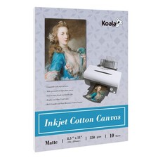 Printable Cotton Canvas Sheets for Inkjet Printers 8.5x11 Inches picture