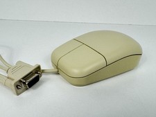 Vintage Mitsumi ECM-S3101 2 Button 9-Pin Serial Mouse Beige Tested Working picture