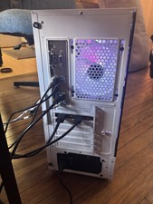 pc gaming pre built, includes 2 monitors, keyboard, and mic picture