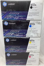 Set OF 4 HP 651A Genuine Toner Print Cartridge CE340A CE341A CE342A CE343A CMYK picture