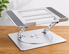 Adjustable Aluminum Laptop Stand/Riser, Anti-Slip, Silver, Universal Fit picture