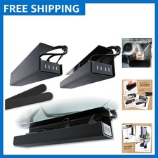 Modern Cable Management Solution - 2-Pack of 17-Inch Black Trays for Easy Setup picture