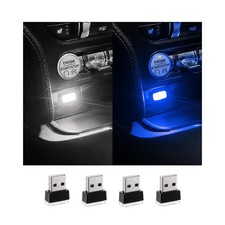 Augeny 4 PCS USB LED Car Interior Atmosphere Lamp, Plug-in USB Decor Night Light picture