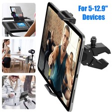 Universal Tablet Phone Mount iPad Holder for Mic Stand Bike Golf Cart Treadmill picture