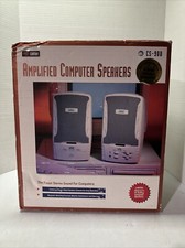 Vintage Labtec CS-900 Computer Speakers In Box w/ All Cables See Pics picture