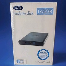 NEW Lacie Mobile Disk 160GB Plug & Play Hi-Speed USB 2.0 Cable Model 301266 NIB picture