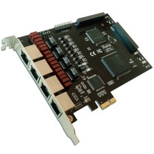 TE420 Asterisk Card 4 Port E1 T1 ISDN PRI PCIe Board Telephony Freepbx Issabel picture