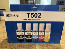 T502 Inkjet Printer Ink For Epson NEW  5 Pack Magenta Yellow Cyan and 2 Black picture