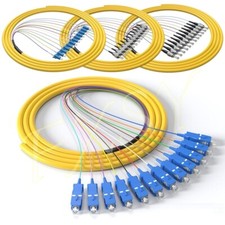 LC SC FC ST UPC APC 12 Fiber Optic Single mode Bundle Fiber Optical Pigtail OS2 picture