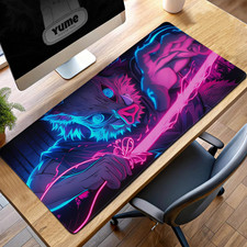 Inosuke Hashibira Neon Blade Mouse Pad - Demon Slayer Anime Desk Mat picture