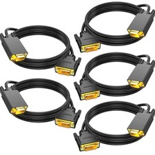 5 PCS DVI To VGA Adapter Cable 6 FT DVID 24+1 To VGA Male Display Cord picture
