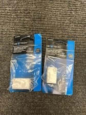 New Lot of 2 CE TECH In Line Ethernet Cord Coupler  - White picture