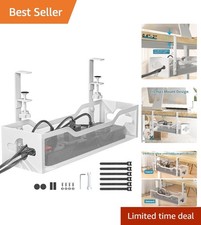 Versatile Under Desk Cable Organizer with Clamp - Avoid Clutter and Trip Hazards picture