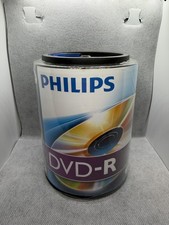 100 PHILIPS Blank 16X DVD-R DVDR Branded Logo 4.7GB Media Disc picture