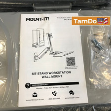 Mount-It MI-7905 Sit-Stand Workstation Wall Mount Adjustable Monitor Arm picture