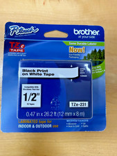 NEW - Brother  P-Touch TZe231   - Black on  White tape - sealed picture