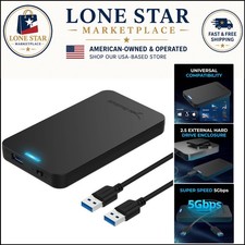 Compact Black USB 3.0 Hard Drive Enclosure—Optimized for SSDs, Tool-Free Design picture