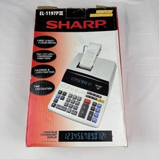 Sharp EL-1197P III Heavy Duty Ribbon Calculator with 12-Digit 2-Color Printer picture