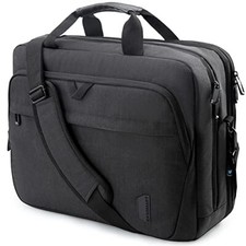  18 Inch Laptop Bag, Expandable Briefcase, Computer Bag Men Black-18.4 Inch picture