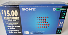 Lot 38 ct Sony MFD-2HD IBM Formatted 3.5 Micro Floppy Disks Double Sided NEW picture