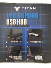 Gaming USB Hub Wireless Charger RGB LED 4 Port USB Desktop Charging Stand picture