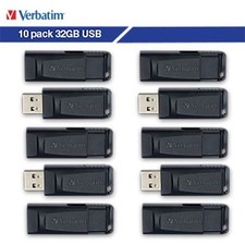 Verbatim 32GB Store 'n' Go USB Flash Drive - 10pk Business Bulk - Black 70893 picture