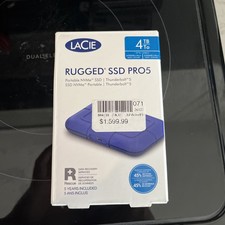 Seagate LaCie Rugged SSD Pro5 4TB - STNA4000400 - LRD0SV4 BRAND NEW SEALED picture
