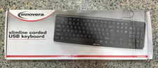 Innovera Keyboard Slimline Corded USB Computer Keyboard Black IVR-69201 picture