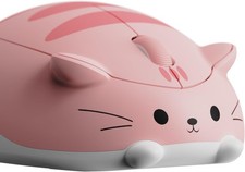 Cat Theme Wireless Gaming Mouse Pink, Tri-Mode Mouse BT3.0/BT5.0/2.4G, Cute Opti picture