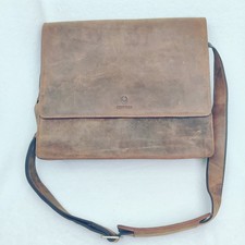 Donbolso Messenger Bag Laptop Vintage Brown Genuine Leather picture