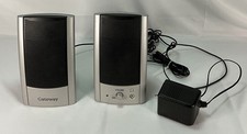 Gateway G-MAX 2000 Computer Speaker Set + AC Power Cord – TESTED & WORKING picture