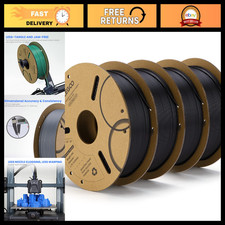 High-Quality 1.75mm Black PLA 3D Printer Filament - 4KG Spool for Printing picture