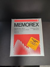 1986 Memorex Computer Paper Smooth Edge 1000 Continuous Sheets 20 lb. 9.5x11