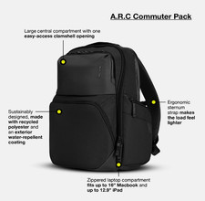 Incase Arc Commuter Pack Black Backpack NWT picture