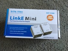 Brite-View LinkE Mini Powerline Ethernet Adapter 500 Mbps, BVP-5100D, NEW picture