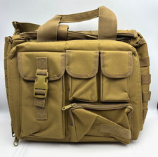 Tactical Military Laptop Briefcase Messenger Bag Coyote Tan MOLLE NWOT picture