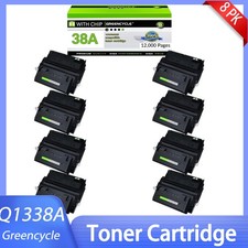 8PK Q1338A BK Toner Cartridge Fits for HP 38A LaserJet 4350 4350n 4350tn 4350dtn picture